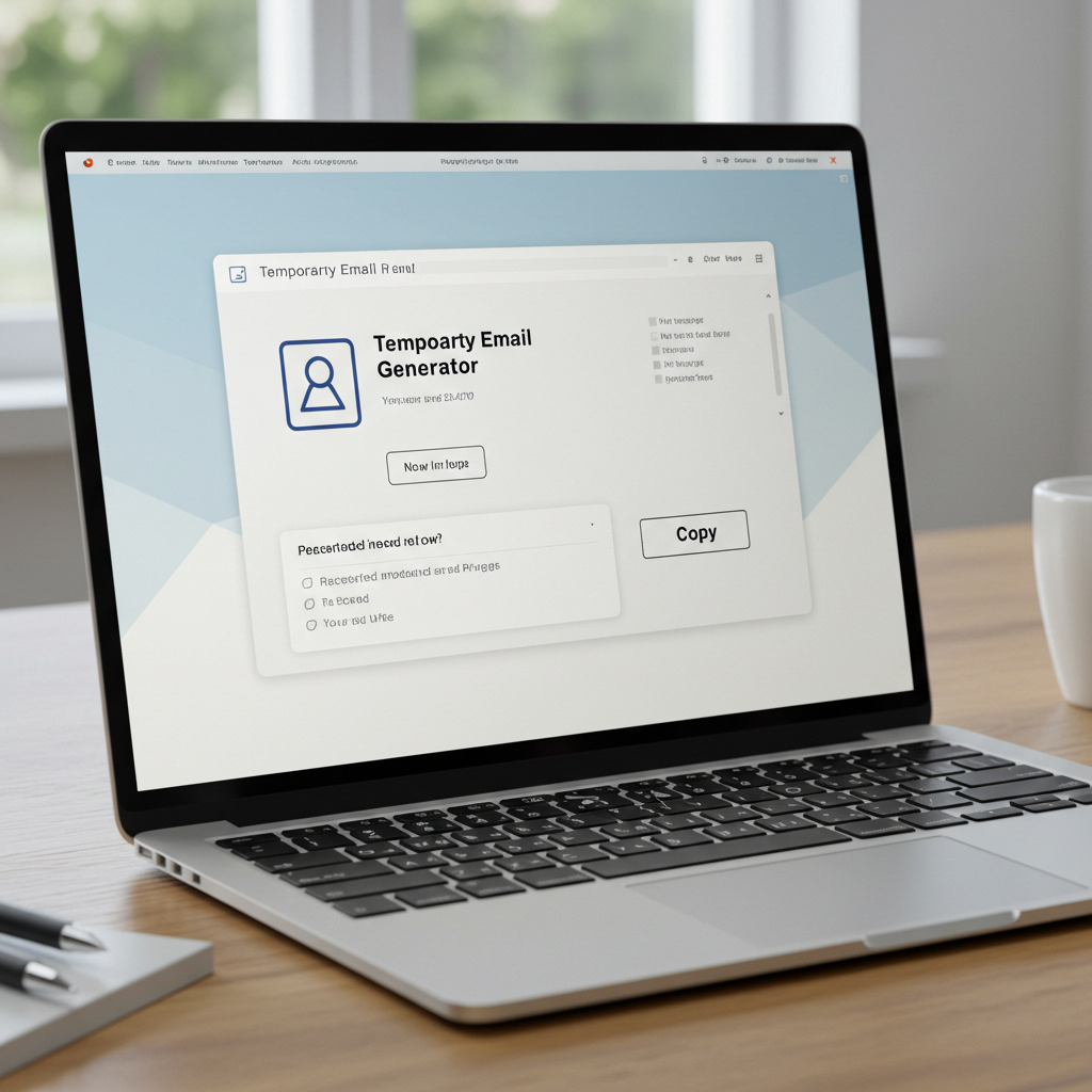 Temporary Email Address generator interface
